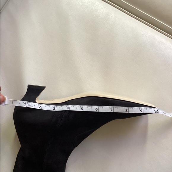 Fendi Black Suede Kitten Heel Over-the-Knee Boots SZ 8.5/38.5 - Picture 15 of 16